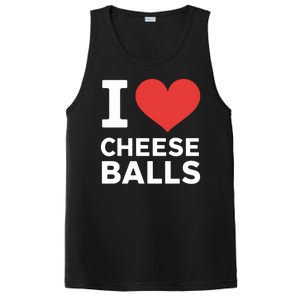 I Love Cheese Balls Funny Foodie Funny Cheese Ball Lover PosiCharge Competitor Tank