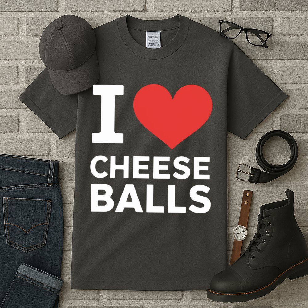 I Love Cheese Balls Funny Foodie Funny Cheese Ball Lover Tall T-Shirt