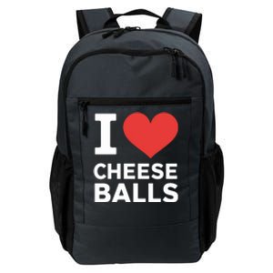 I Love Cheese Balls Funny Foodie Funny Cheese Ball Lover Daily Commute Backpack