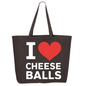 I Love Cheese Balls Funny Foodie Funny Cheese Ball Lover 25L Jumbo Tote