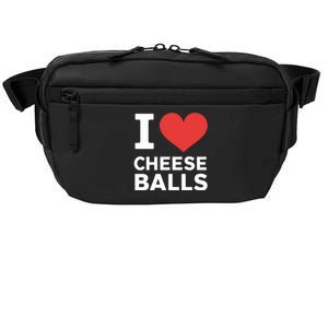 I Love Cheese Balls Funny Foodie Funny Cheese Ball Lover Crossbody Pack