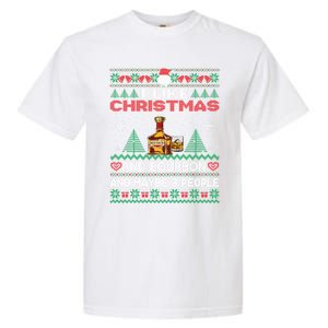 I Like Christmas Bourbon And Maybe 3 People Funny Xmas Party Cool Gift Garment-Dyed Heavyweight T-Shirt