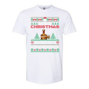 I Like Christmas Bourbon And Maybe 3 People Funny Xmas Party Cool Gift Softstyle CVC T-Shirt