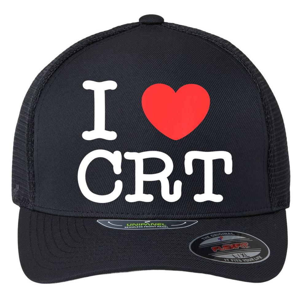 I Love CRT I Heart CRT Tom Flexfit Unipanel Trucker Cap