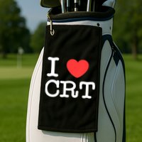 I Love CRT I Heart CRT Tom Golf Towel