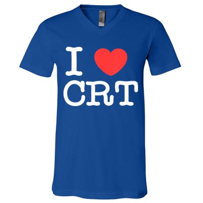 I Love CRT I Heart CRT Tom V-Neck T-Shirt