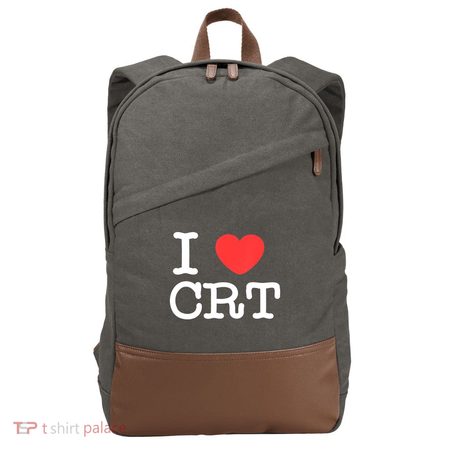 I Love CRT I Heart CRT Tom Cotton Canvas Backpack