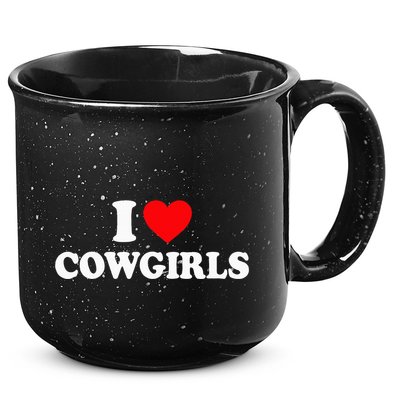 I Love Cowgirls I Heart Cowgirls 15oz Campfire Ceramic Mug