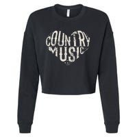 I Love Country Design Country Music Lover Gift Idea Cropped Pullover Crew