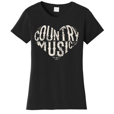 I Love Country Design Country Music Lover Gift Idea Women's T-Shirt