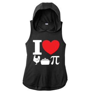 I Love Chicken Pot Pi Pie Day Math Great Gift Ladies PosiCharge Tri-Blend Wicking Draft Hoodie Tank