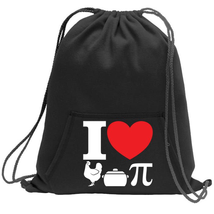 I Love Chicken Pot Pi Pie Day Math Great Gift Sweatshirt Cinch Pack Bag