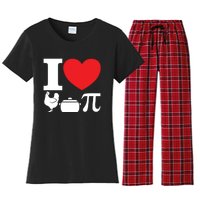 I Love Chicken Pot Pi Pie Day Math Great Gift Women's Flannel Pajama Set