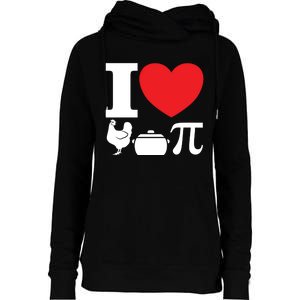 I Love Chicken Pot Pi Pie Day Math Great Gift Womens Funnel Neck Pullover Hood