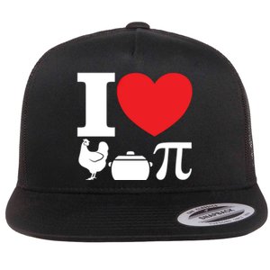 I Love Chicken Pot Pi Pie Day Math Great Gift Flat Bill Trucker Hat