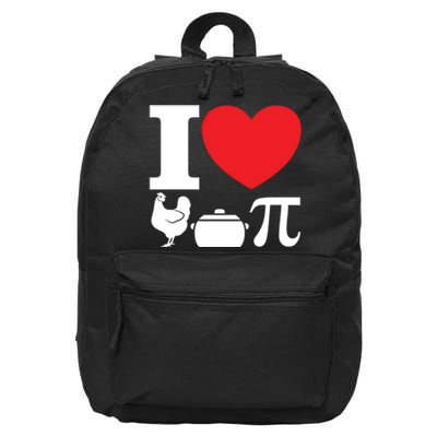 I Love Chicken Pot Pi Pie Day Math Great Gift 16 in Basic Backpack