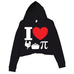 I Love Chicken Pot Pi Pie Day Math Great Gift Crop Fleece Hoodie