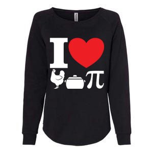 I Love Chicken Pot Pi Pie Day Math Great Gift Womens California Wash Sweatshirt