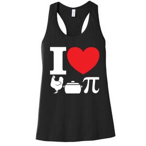 I Love Chicken Pot Pi Pie Day Math Great Gift Women's Racerback Tank