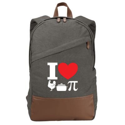 I Love Chicken Pot Pi Pie Day Math Great Gift Cotton Canvas Backpack