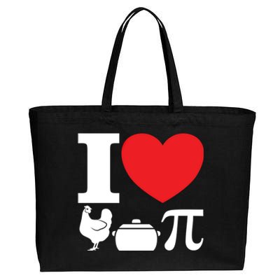 I Love Chicken Pot Pi Pie Day Math Great Gift Cotton Canvas Jumbo Tote