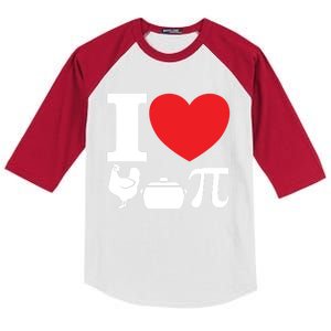 I Love Chicken Pot Pi Pie Day Math Great Gift Kids Colorblock Raglan Jersey