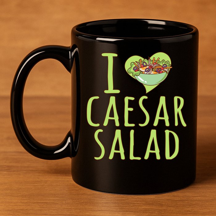 I Love Caesar Salad Funny Caesar Salad Vegetable Lover 11oz C Handle Ceramic Mug