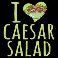 I Love Caesar Salad Funny Caesar Salad Vegetable Lover Cropped Pullover Crew