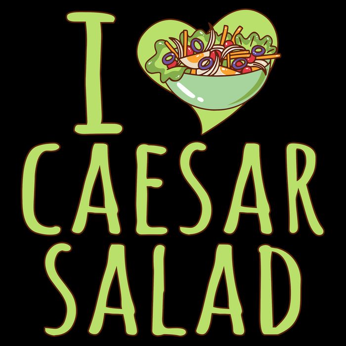 I Love Caesar Salad Funny Caesar Salad Vegetable Lover Cropped Pullover Crew