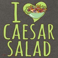 I Love Caesar Salad Funny Caesar Salad Vegetable Lover Cotton Canvas Backpack