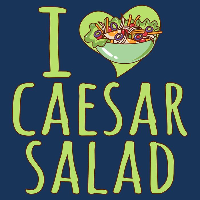 I Love Caesar Salad Funny Caesar Salad Vegetable Lover 7-Panel Snapback Hat