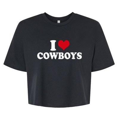 I Love Cowboys Bella+Canvas Jersey Crop Tee