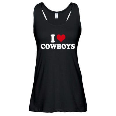 I Love Cowboys Ladies Essential Flowy Tank