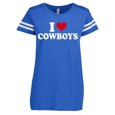 I Love Cowboys Enza Ladies Jersey Football T-Shirt