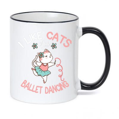 I Like Cats And Ballet Dancing 11oz Black Color Changing Mug