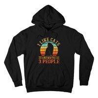 I Like Cats And Maybe 3 People Cat Funny Father's Day Hoodie