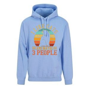 I Like Cats And Maybe 3 People Cat Funny Father's Day Unisex Surf Hoodie