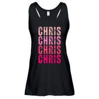 I Love Chris First Name Chris Vintage Ladies Essential Flowy Tank