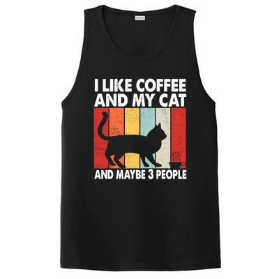 I Like Coffee And My Cat And Maybe 3 People Vintage PosiCharge Competitor Tank