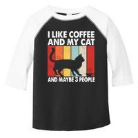 I Like Coffee And My Cat And Maybe 3 People Vintage Toddler Fine Jersey T-Shirt