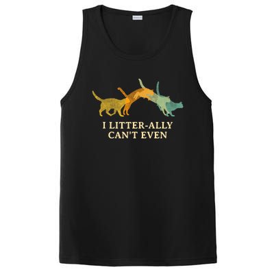 I Litterally Can't Even Cat Lover Funny Kitten Humor PosiCharge Competitor Tank