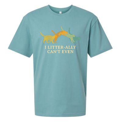 I Litterally Can't Even Cat Lover Funny Kitten Humor Sueded Cloud Jersey T-Shirt