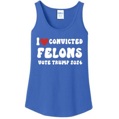 I Love Convicted Felons Vote Trump 2024 Election Gift Ladies Essential Tank