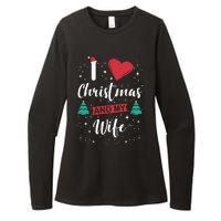 I Love Christmas And My Wife I Snowflakes Xmas Tree Womens CVC Long Sleeve Shirt