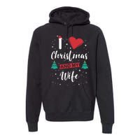 I Love Christmas And My Wife I Snowflakes Xmas Tree Premium Hoodie