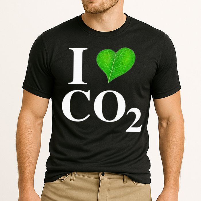 I Love Co2 Carbon Dioxide Climate Change Hoax Global Warming Cooling Performance Crew T-Shirt