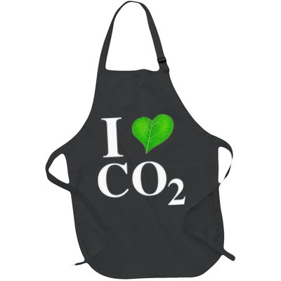 I Love Co2 Carbon Dioxide Climate Change Hoax Global Warming Full-Length Apron With Pockets