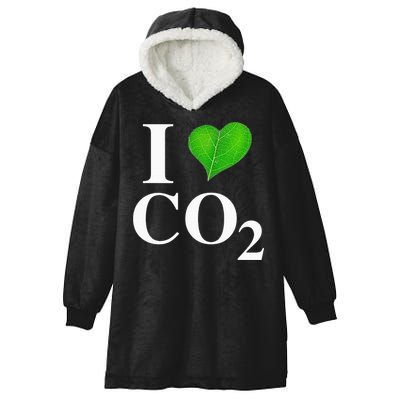 I Love Co2 Carbon Dioxide Climate Change Hoax Global Warming Hooded Wearable Blanket