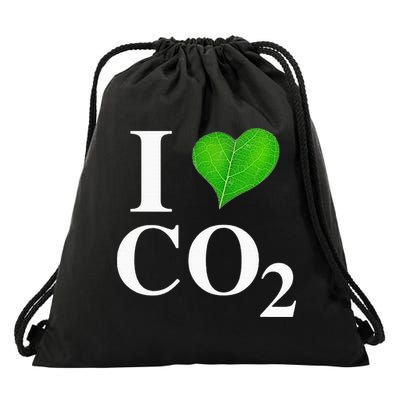 I Love Co2 Carbon Dioxide Climate Change Hoax Global Warming Drawstring Bag