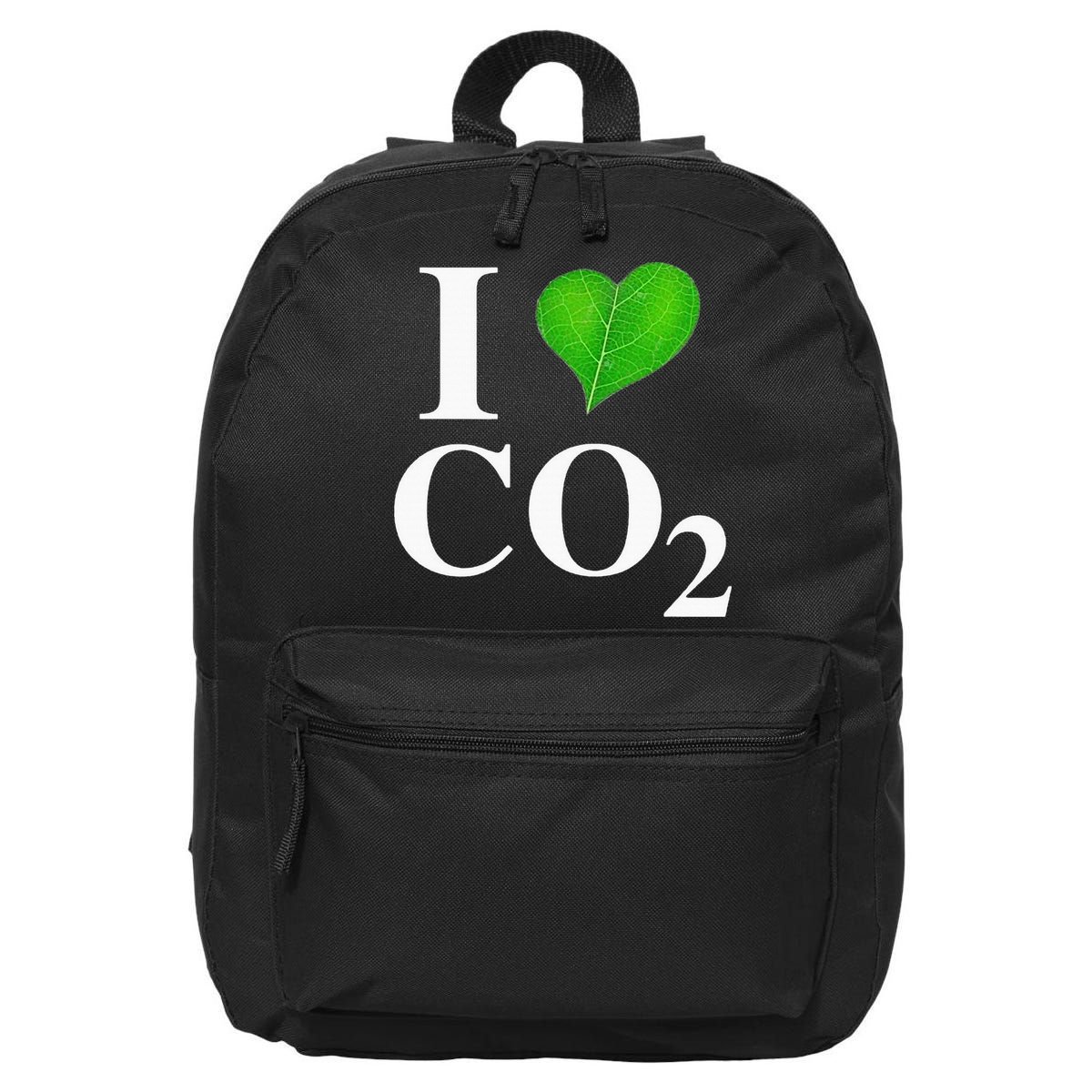 I Love Co2 Carbon Dioxide Climate Change Hoax Global Warming 16 in Basic Backpack